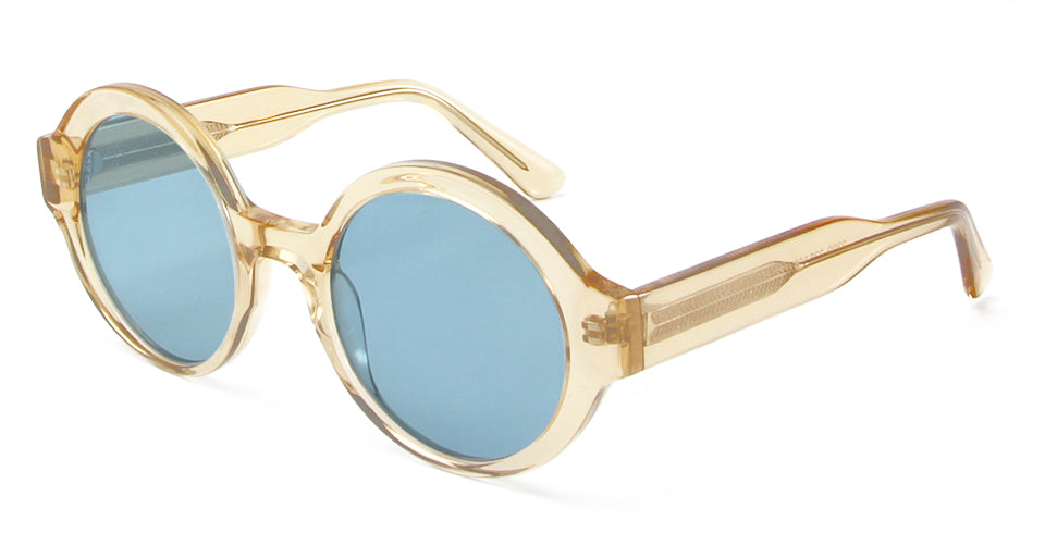 Esnbie Unisex Full Rim Round Thick Acetate Sunglasses 220071.
