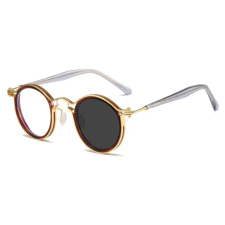 Kocolior Unisex Full Rim Round Alloy Acetate Hyperopic Reading Glasses 2203.