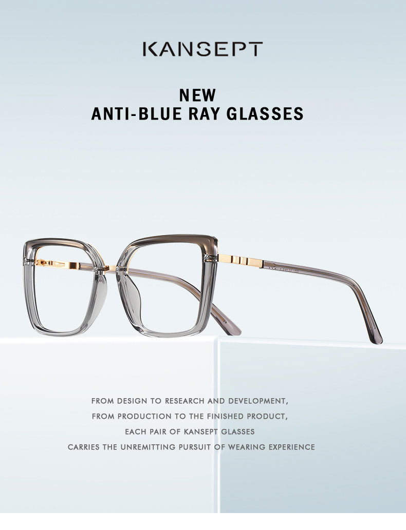 Kansept Womens Full Rim Square Polycarbonate Eyeglasses 2224 — view 1 | Kansept at FuzWeb