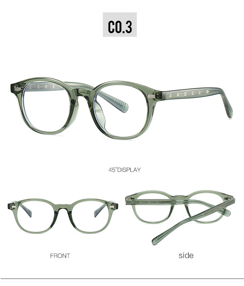 Kocolior Unisex Full Rim Round Tr 90 Photochromic Reading Glasses 28017.