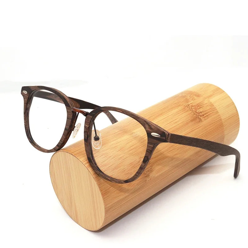 Hdcrafter Mens Full Rim Round Acetate Titanium Frames 535500 — view 1 | Hdcrafter Eyeglasses at FuzWeb