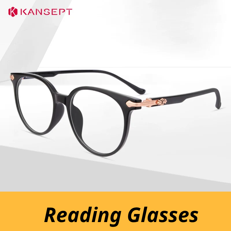 Kansept Women's Full Rim Oval Square Tr 90 Alloy Reading Glasses 586091