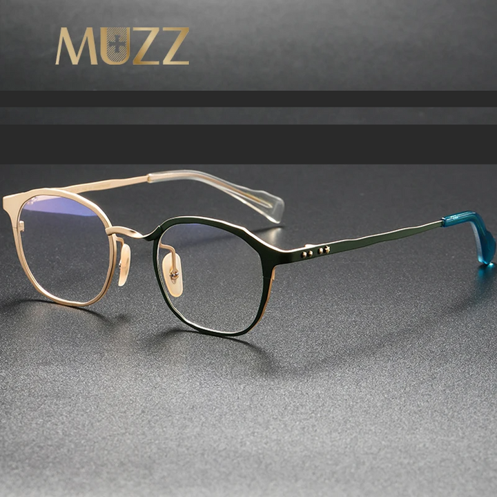Muzz Women's Full Rim Oval Square Titanium Eyeglassees 370040