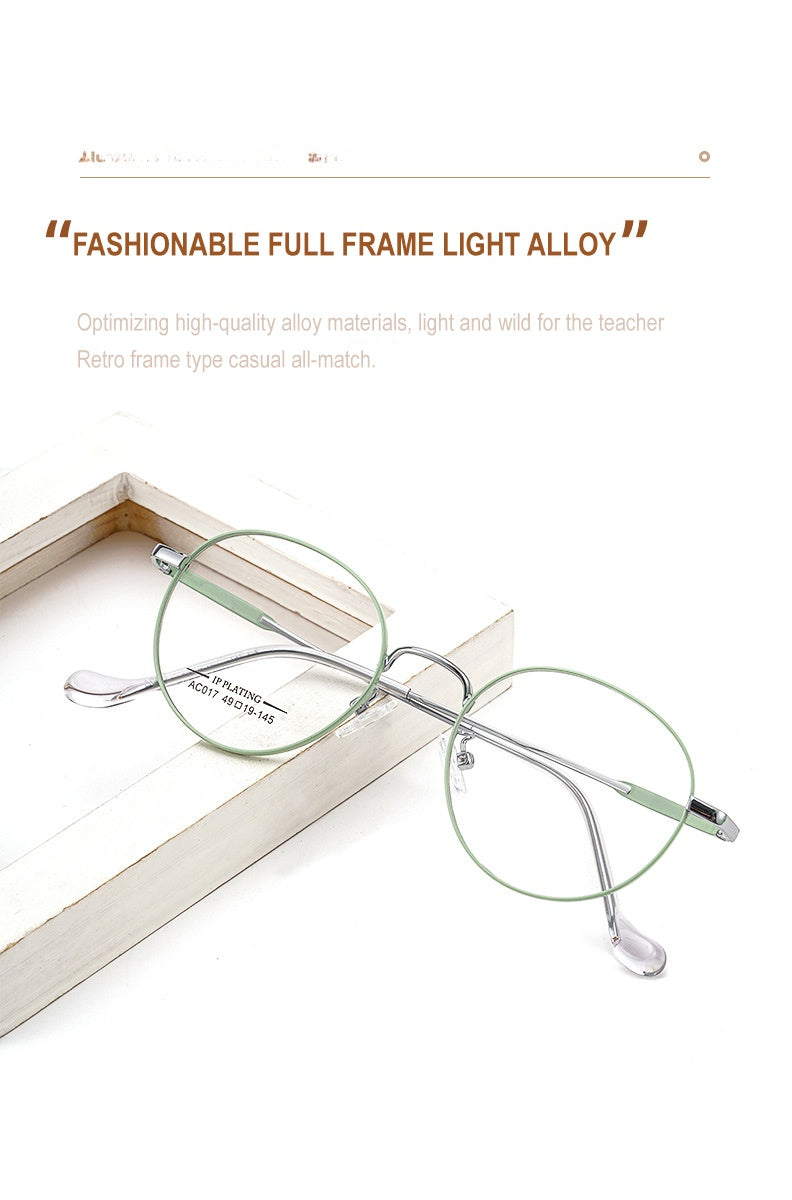 Chashma Ottica Unisex Full Rim Oval Stainless Steel Eyeglasses A017.