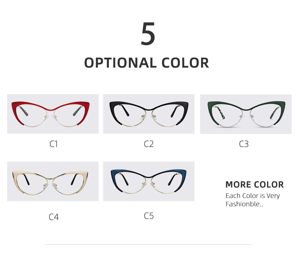 Laoyehui Womens Full Rim Myopic Cat Eye Reading Glasses 80771 — view 3 | Laoyehui at FuzWeb
