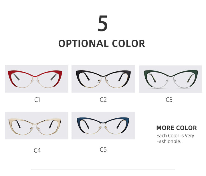 Laoyehui Womens Full Rim Myopic Cat Eye Reading Glasses 80771 — view 3 | Laoyehui at FuzWeb