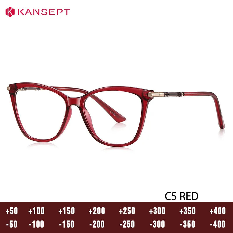 Kansept Unisex Full Rim Butterfly Tr 90 Metal Frames 152110 FuzWeb