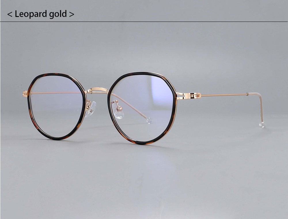 CCspace Unisex Full Rim Irregular Round Tr 90 Titanium Eyeglasses 53262 — view 11 | CCspace at FuzWeb