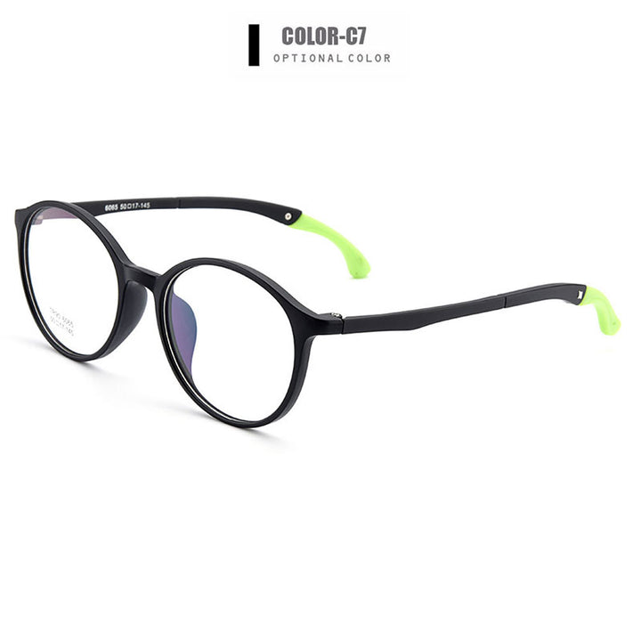 Gmei Unisex Eyeglasses Ultra-Light Tr90 Plastic Round M6065.