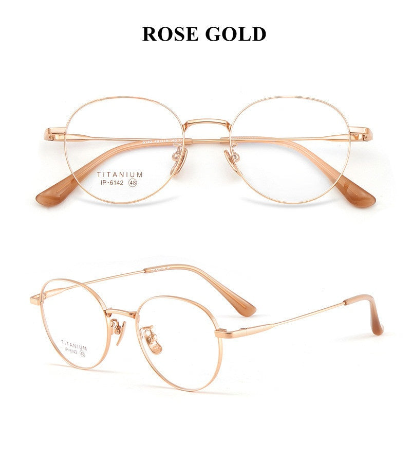 Chashma Ottica Womens Full Rim Oval Round Titanium Eyeglasses 406142 — view 2 | Chashma Ottica at FuzWeb