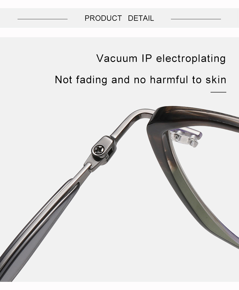 Krasivyy Unisex Full Rim Polygon Titanium Acetate Eyeglasses 316077.