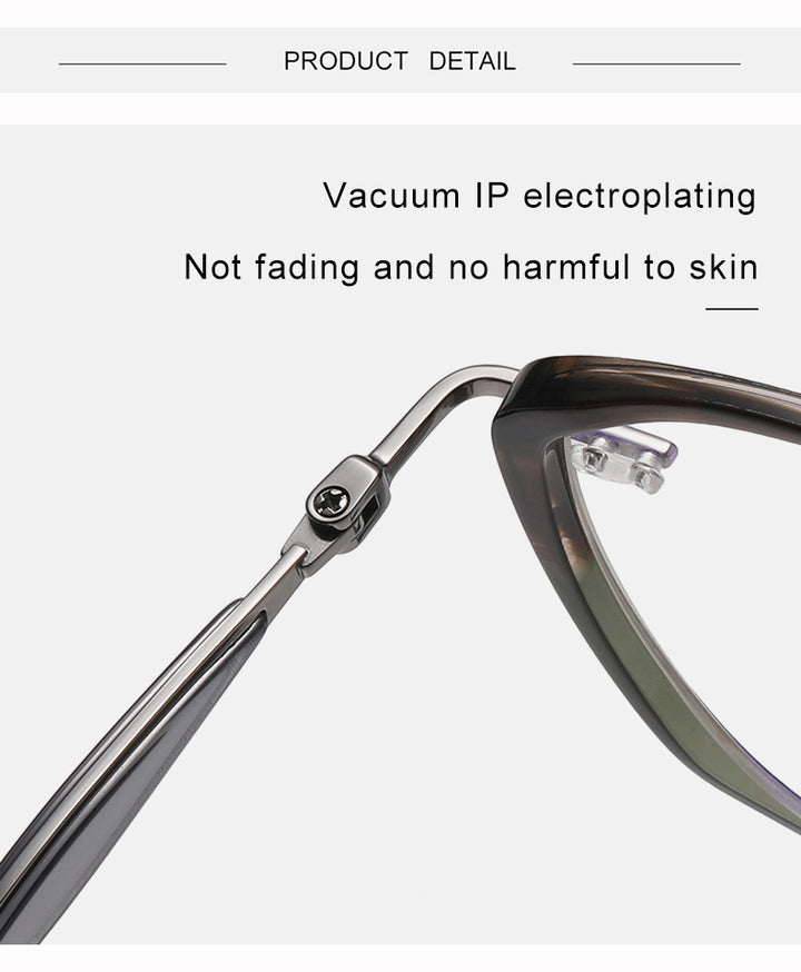 Krasivyy Unisex Full Rim Polygon Titanium Acetate Eyeglasses 316077.
