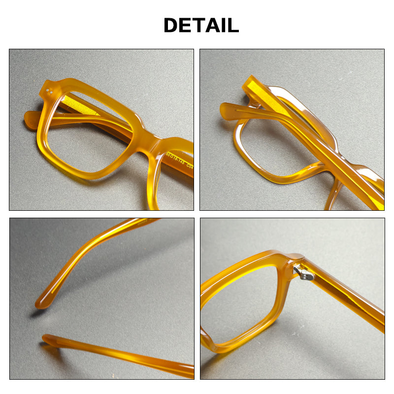 Gatenac Unisex Full Rim Polygon Square Acetate Reading Glasses G2404 — view 2 | Gatenac at FuzWeb