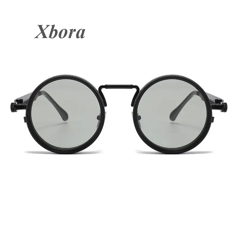 Xbora Women's Full Rim Round Alloy Adjustable Sunglasses 12001