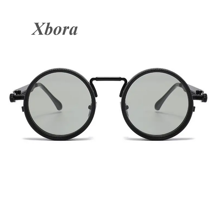 Xbora Women's Full Rim Round Alloy Adjustable Sunglasses 12001