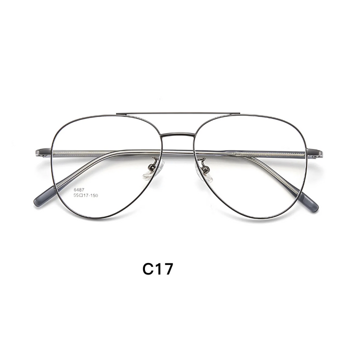 Gmei Optical 6487 men's full rim titanium alloy prescription eyeglasses — view 8