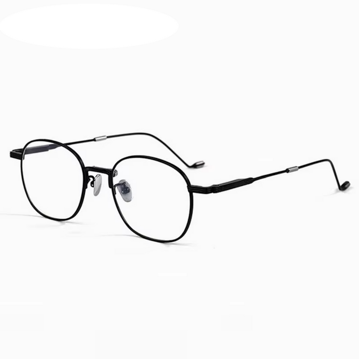 Eleccion Women's Full Rim Oval Square Titanium Eyeglasses 84222