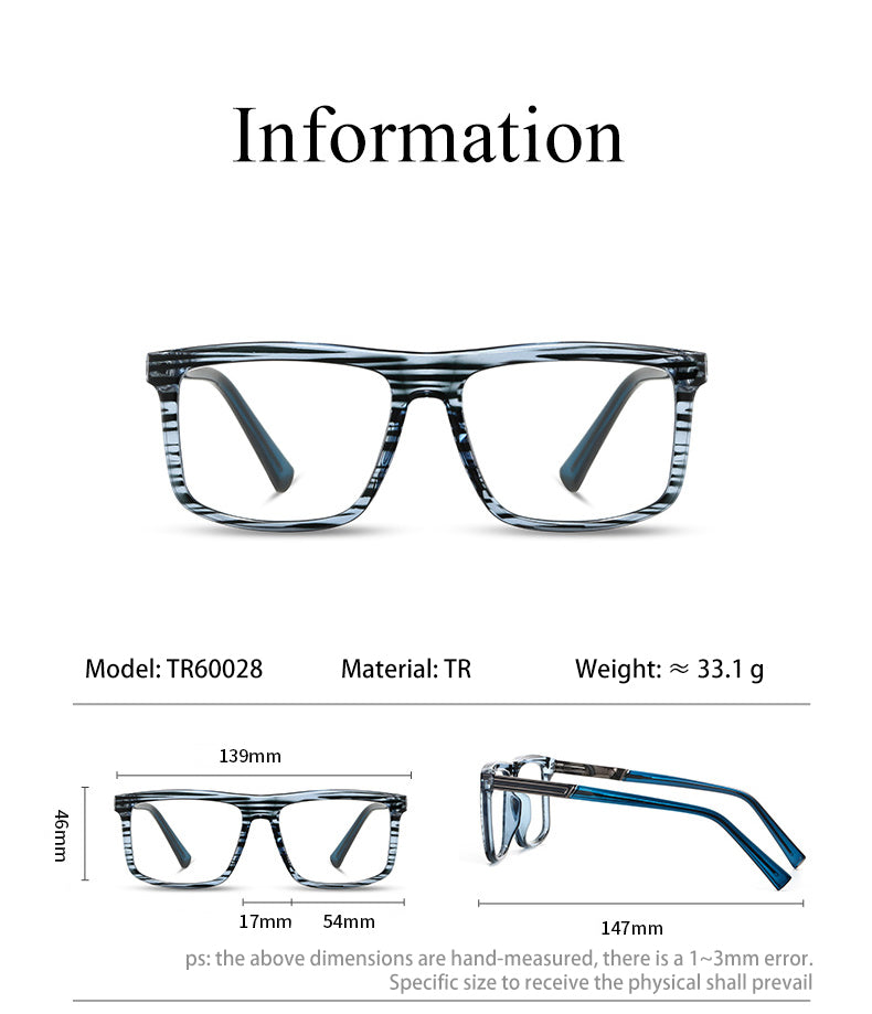 Vicky Unisex Full Rim Square Tr 90 Alloy Reading Glasses 660028.