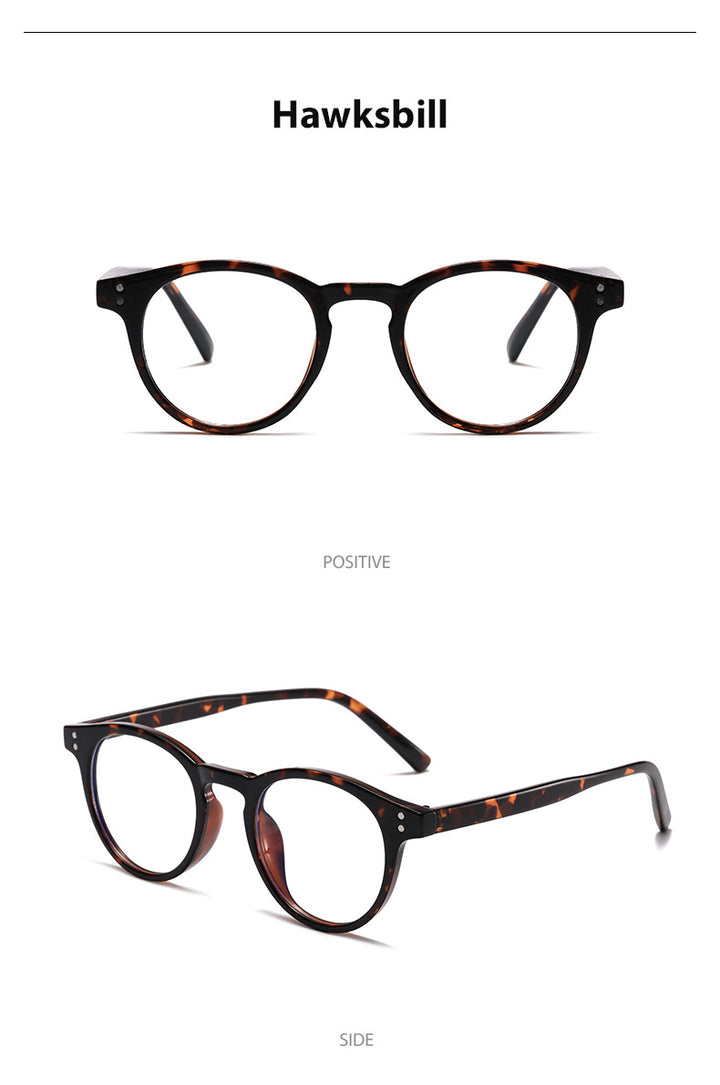 Kocolior Unisex Full Rim Round Acetate Hyperopic Reading Glasses 3313.