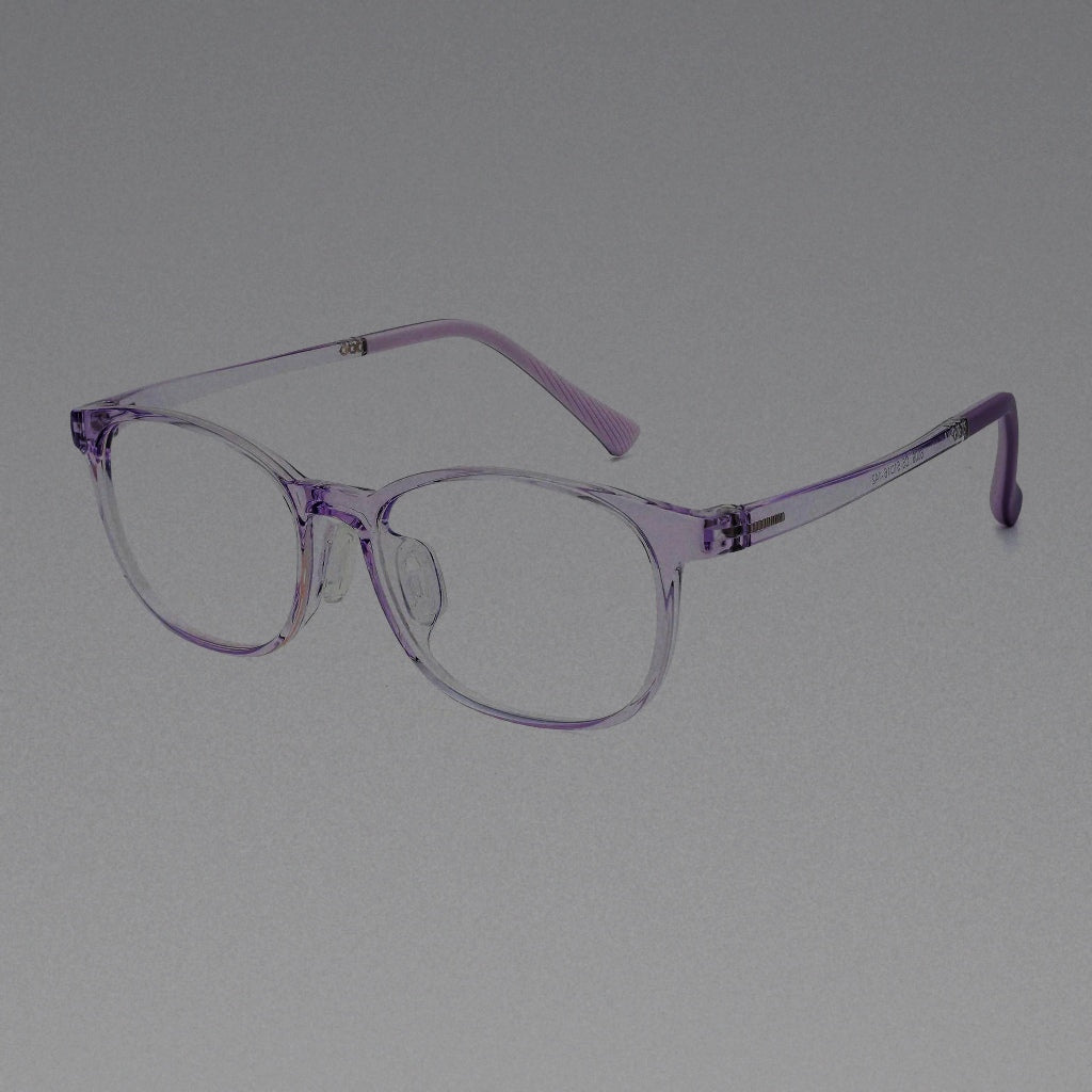 BCLEAR Lightweight Kids Eyeglasses Frame Adjustable Air Nose Pads TR90 Myopia Glasses for Teen Prescription Control Lenses - C 5 purple