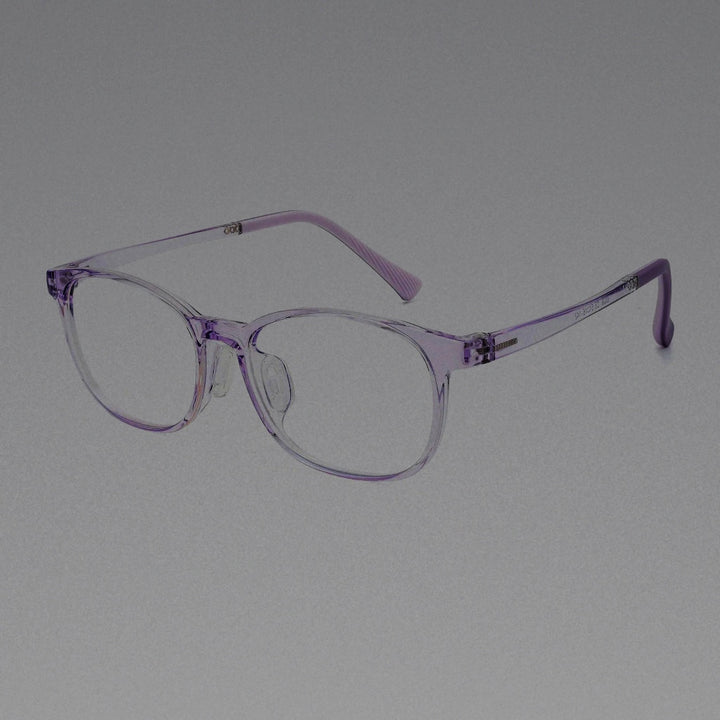 BCLEAR Lightweight Kids Eyeglasses Frame Adjustable Air Nose Pads TR90 Myopia Glasses for Teen Prescription Control Lenses - C 5 purple