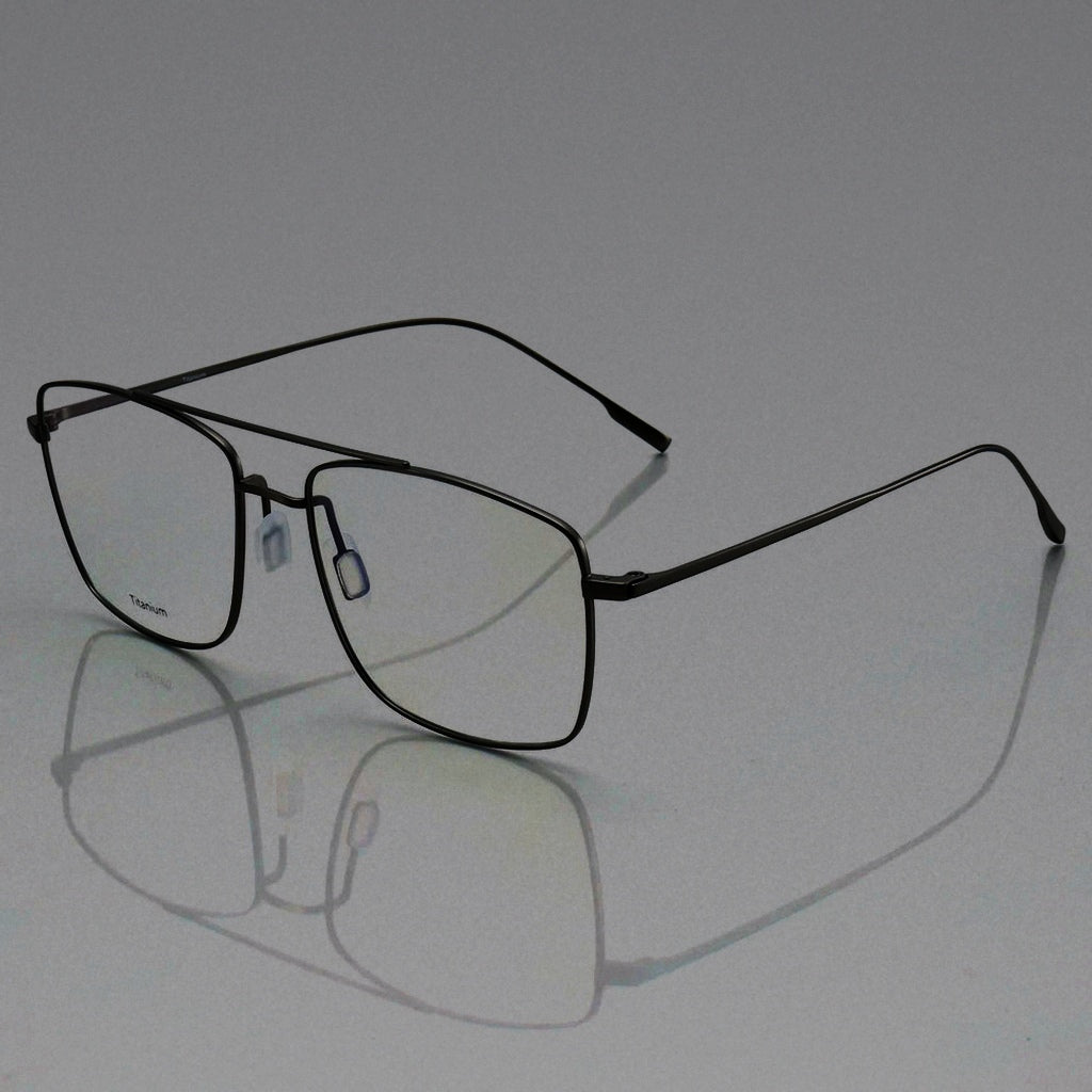 Aror 2026 Ultra Light Titanium Double Beams Men's And Women's Anti Blue Light  Myopia Glasses Frame Can Be Equipped With Degrees - Gun