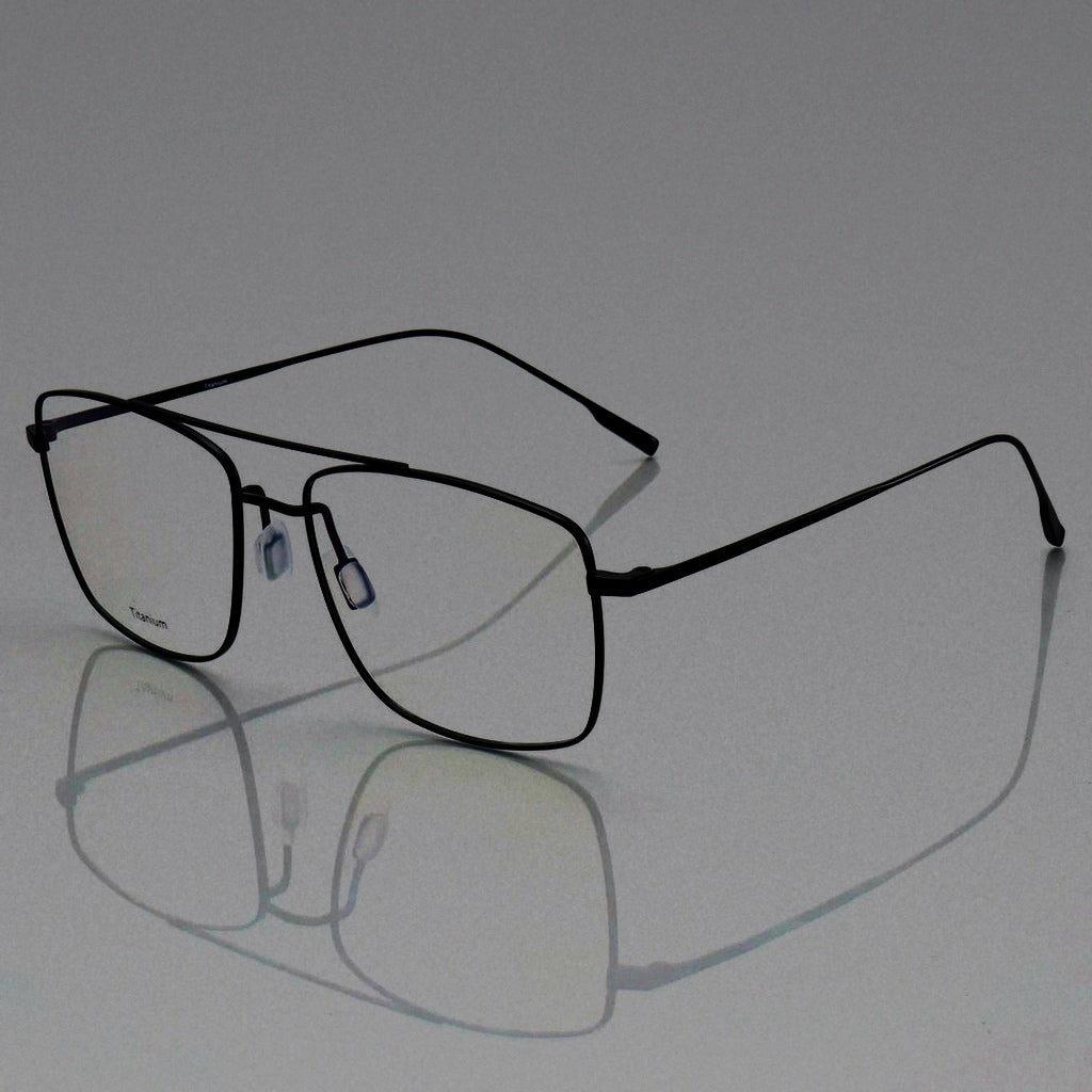 Aror 2026 Ultra Light Titanium Double Beams Men's And Women's Anti Blue Light  Myopia Glasses Frame Can Be Equipped With Degrees - Black