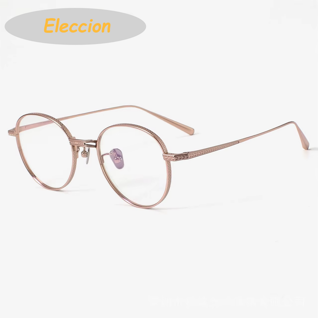 Eleccion Women's Full Rim Oval Titanium Eyeglasses 94227