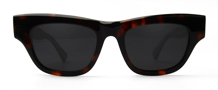 Esnbie Unisex Full Rim Square Brow Line Acetate Sunglasses 230321.