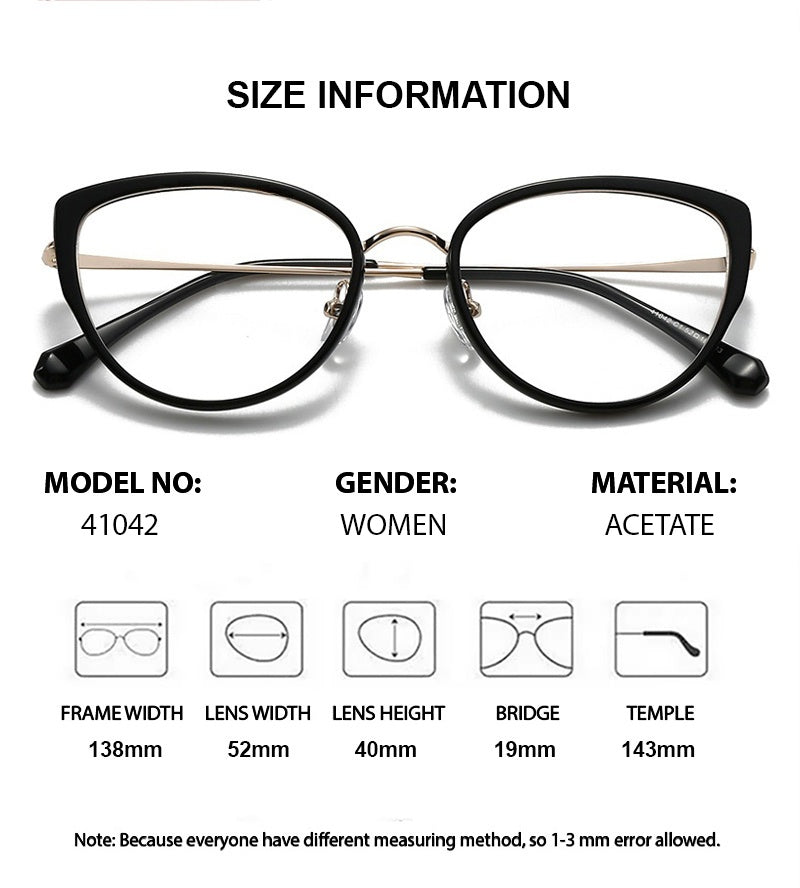 Chashma Ottica Womens Full Rim Cat Eye Acetate Alloy Eyeglasses 441042 — view 1 | Chashma Ottica at FuzWeb