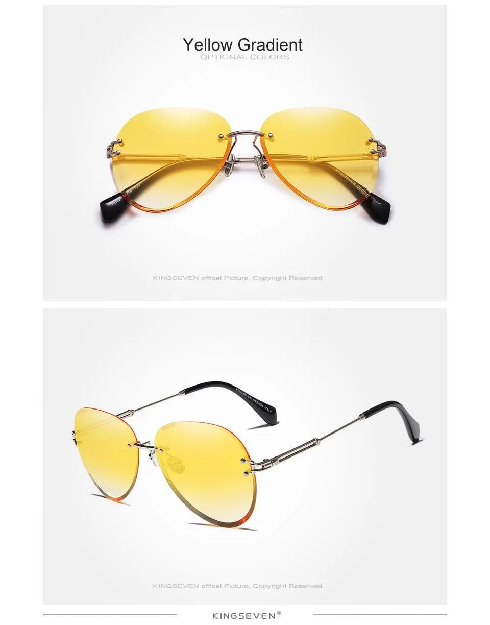 Kingseven Rimless Women Sunglasses Gradient N802Ns — view 19 | KingSeven at FuzWeb