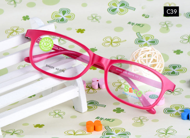 Secg Unisex Youths Full Rim Square Tr 90 Silicone Eyeglasses 8005 — view 3 | Secg at FuzWeb