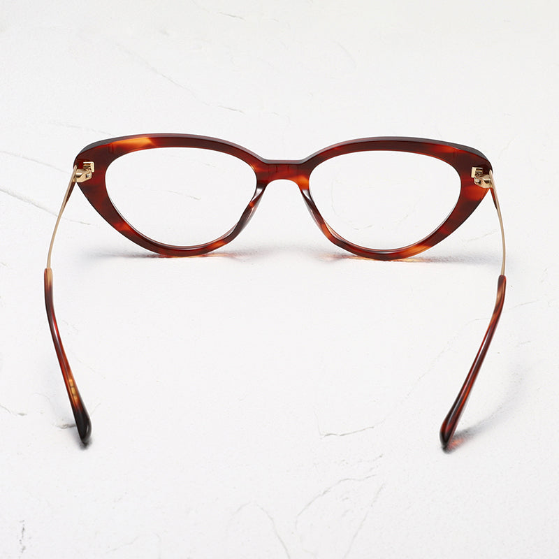 Nobler Unisex Full Rim Oval Thick Acetate Titanium Eyeglasses 422107.