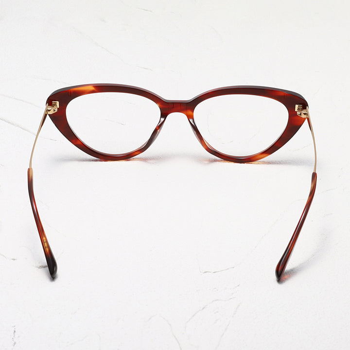 Nobler Unisex Full Rim Oval Thick Acetate Titanium Eyeglasses 422107.