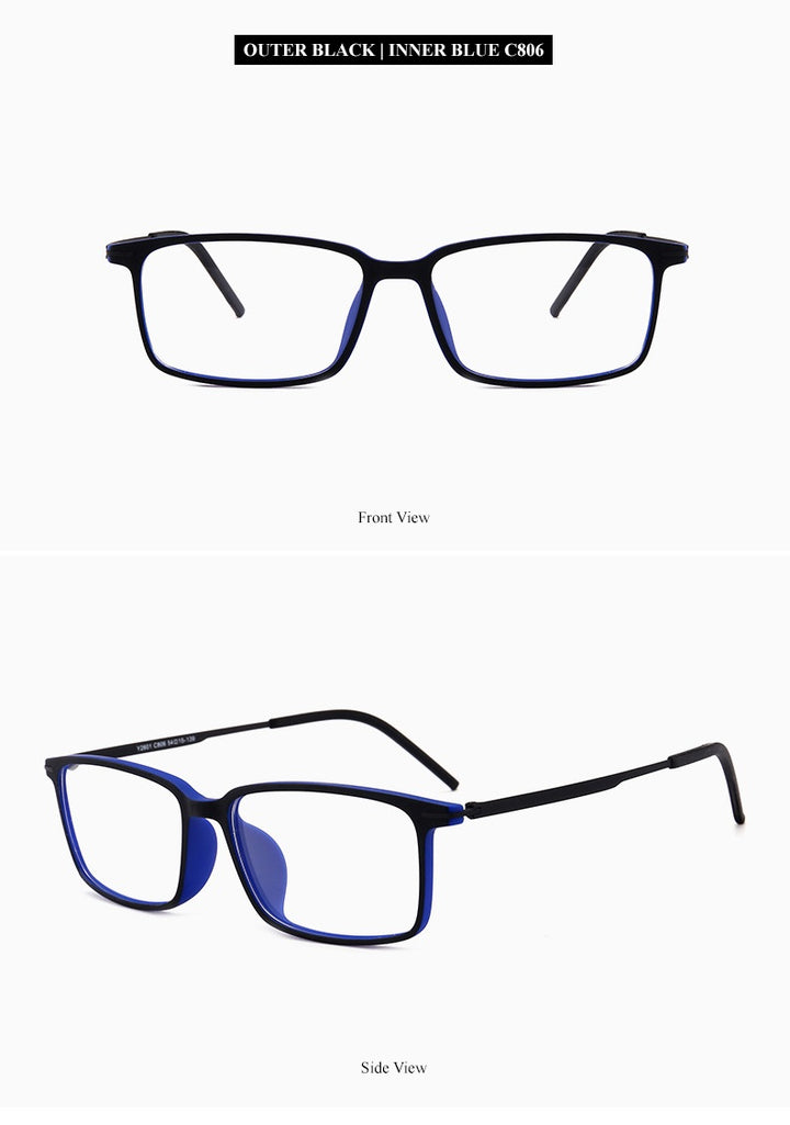 Chashma Ochki Unisex Full Rim Square Ultem Tr 90 Stainless Steel Eyeglasses 2601 — view 6 | Chashma Ochki at FuzWeb