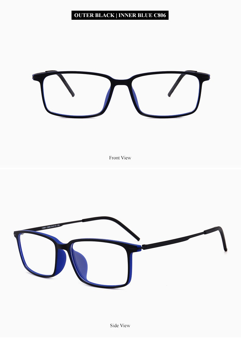 Chashma Ochki Unisex Full Rim Square Ultem Tr 90 Stainless Steel Eyeglasses 2601 — view 6 | Chashma Ochki at FuzWeb