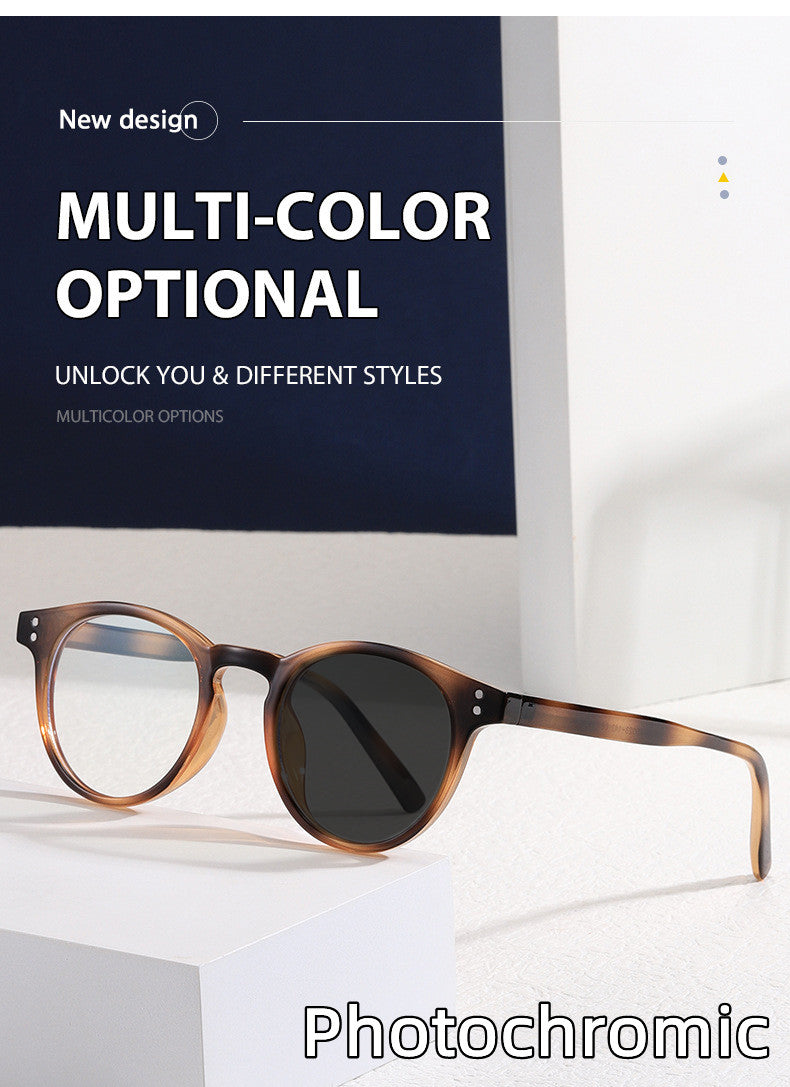 Kocolior Unisex Full Rim Round Acetate Hyperopic Reading Glasses 3313 — view 3 | Kocolior at FuzWeb
