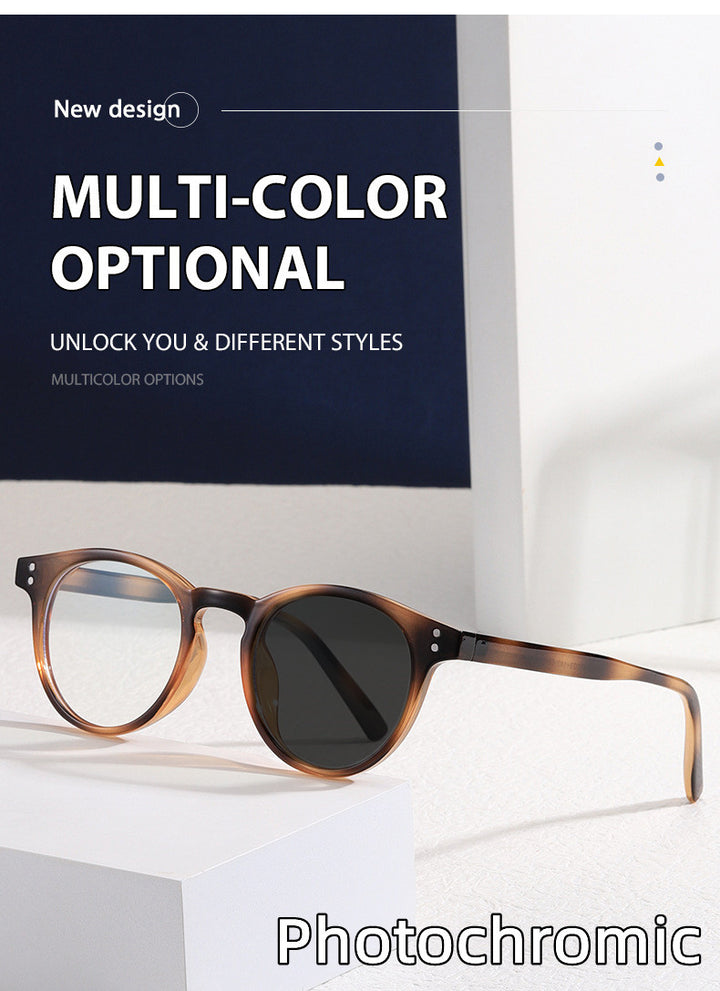 Kocolior Unisex Full Rim Round Acetate Hyperopic Reading Glasses 3313 — view 3 | Kocolior at FuzWeb