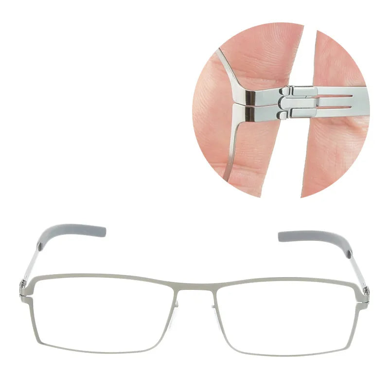 Bobbie Full Rim 508500 Unisex Square Stainless Steel Screwless Frames FuzWeb