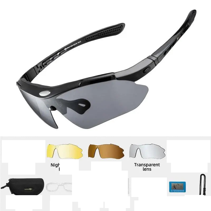 Rockbros Unisex Full Rim Rectangle Acetate Polarized Cycling Sunglasses 1000.