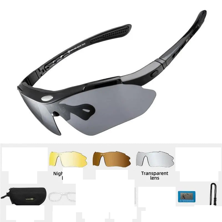 Rockbros Unisex Full Rim Rectangle Acetate Polarized Cycling Sunglasses 1000.