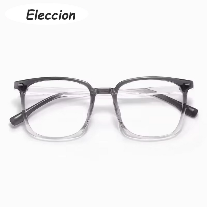 Eleccion Unisex Full Rim Square Tr 90 Titanium Eyeglasses 92101 Full Rim Eleccion Gradient Grey