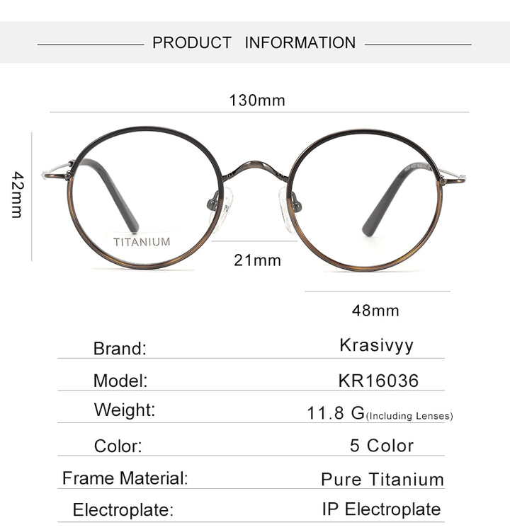 Krasivyy Womens Full Rim Round Titanium Acetate Eyeglasses 416036 — view 1 | Krasivyy at FuzWeb