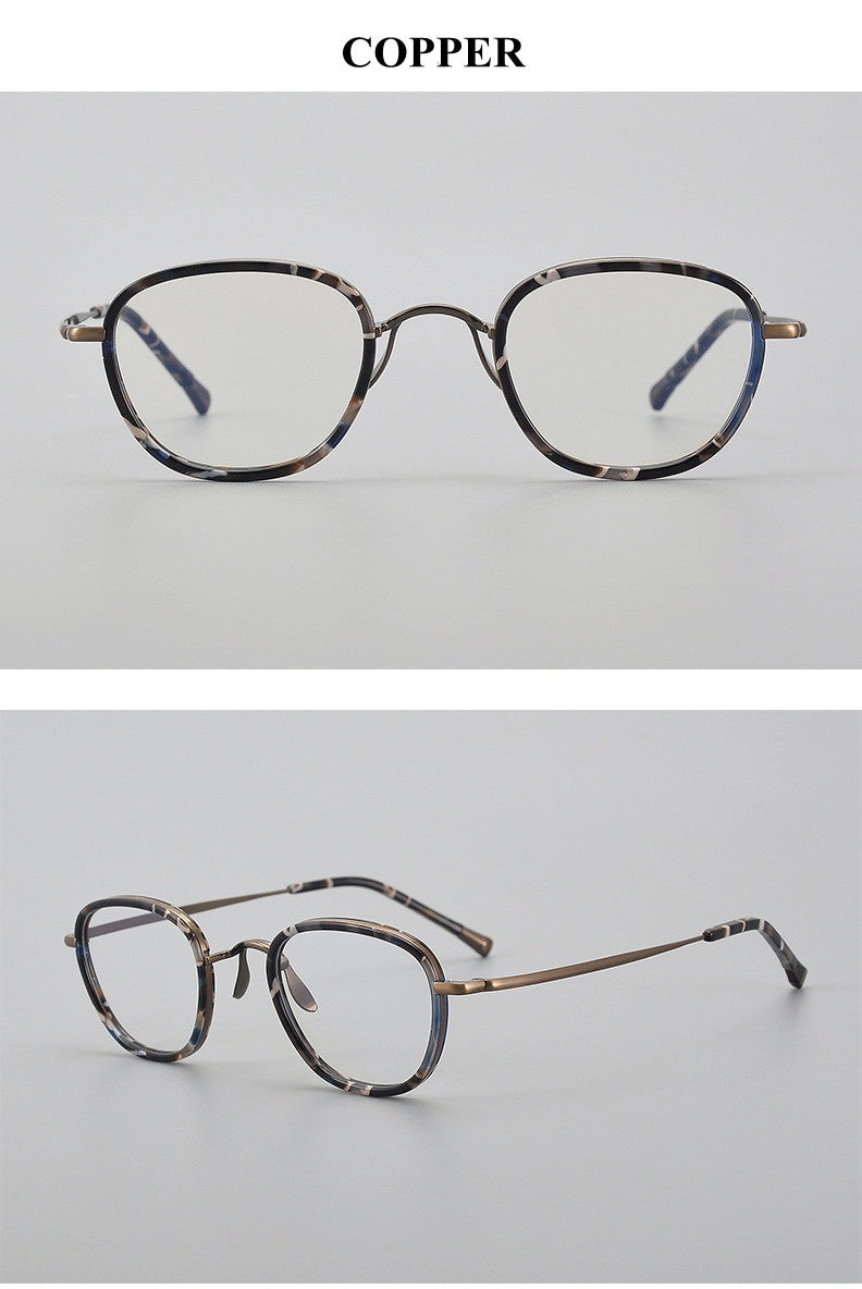 Chashma Unisex Full Rim Polygon Titanium Acetate Eyeglasses 881750.