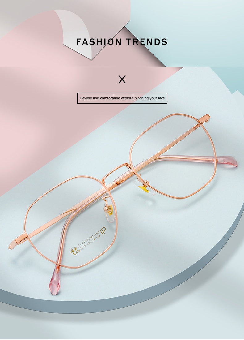 Oveliness Womens Full Rim Round Square Titanium Eyeglasses 2018 — view 1 | Oveliness at FuzWeb