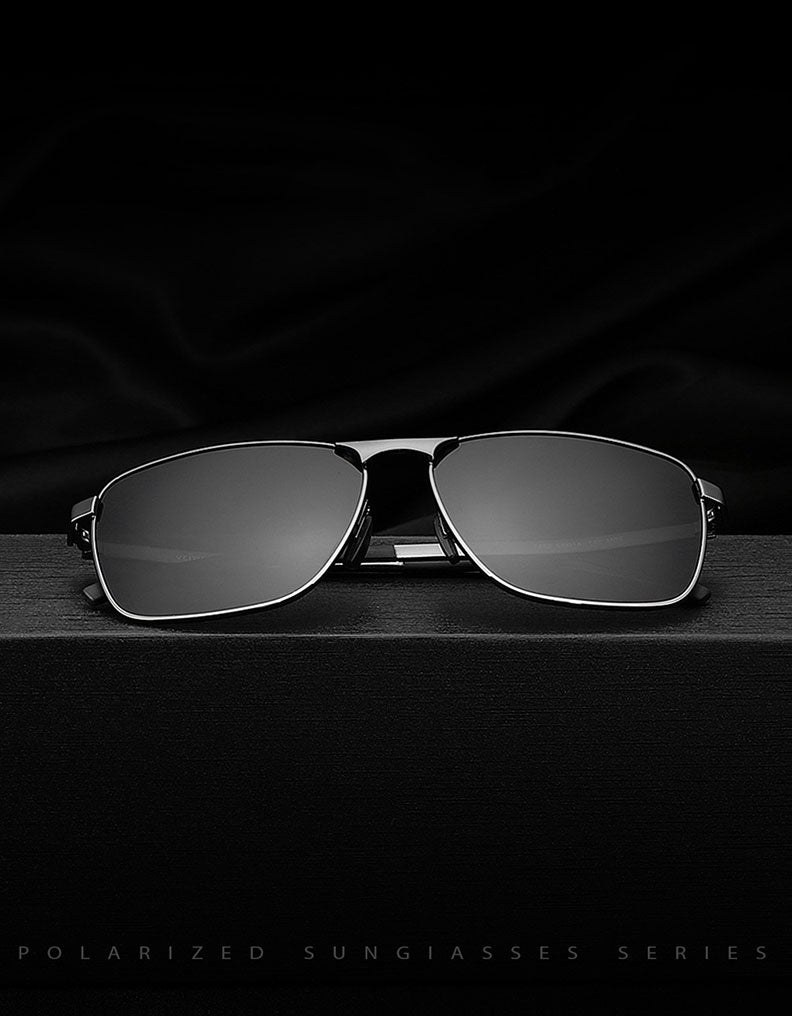Chashma Ottica Mens Full Rim Square Stainless Steel Polarized  Sunglasses 2462 — view 2 | Chashma Ottica at FuzWeb