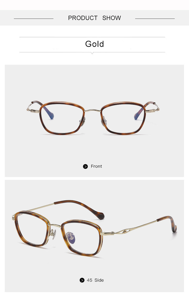 Krasivyy Unisex Full Rim Oval Square Titanium Acetate Eyeglasses 316895.