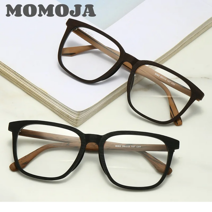 Momoja Unisex Full Rim Square Brow Line Acetate Eyeglasses 778082