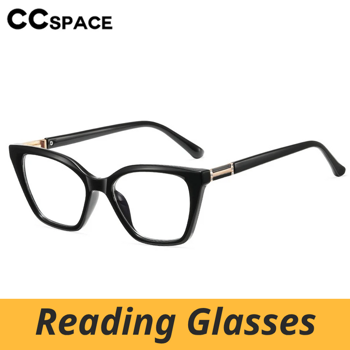 CCspace Women's Full Rim Square Tr 90 Titanium Reading Glasses 312835