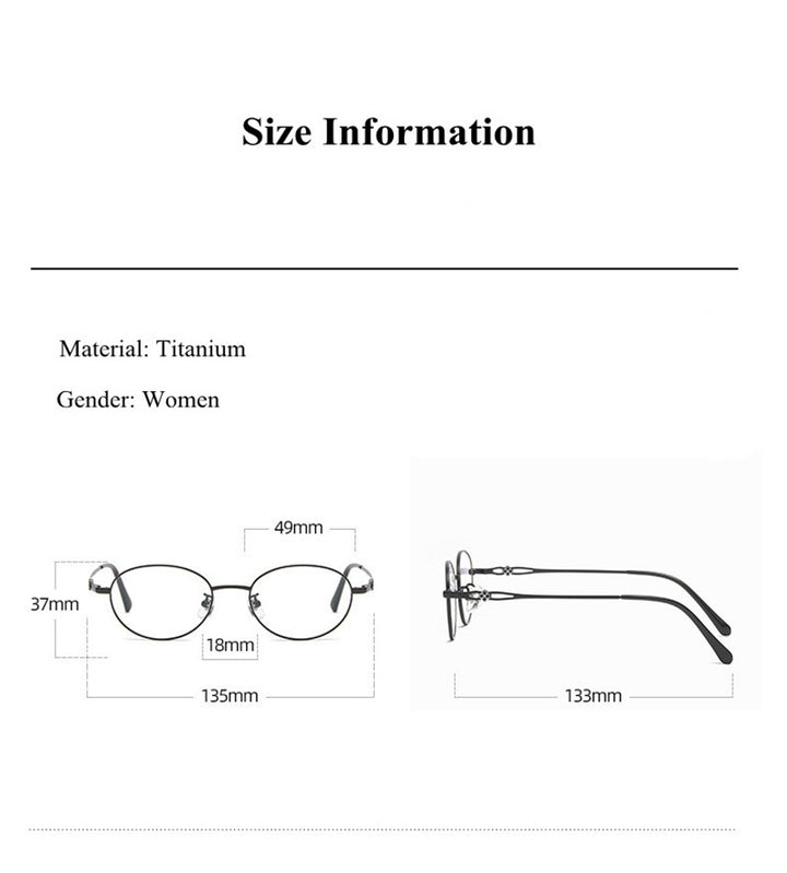 Chashma Ottica Womens Full Rim Oval Titanium Eyeglasses 776391 — view 1 | Chashma Ottica at FuzWeb